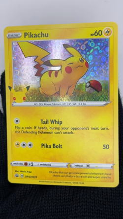 Pikachu SWSH039 General Mills US Black Star Promo 25th Stamped Pokemon Card Holo - Image 2