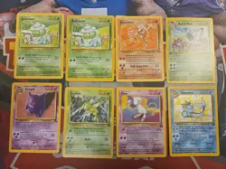 1999 Pokemon TCG Base Set Fossil 1st Edition Jungle 8 Card Lot MP/HP (JP) - Image 1