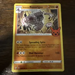 Galarian Runerigus 102/192 Trick or Trade 2023 Regular Pokemon Card - Image 1