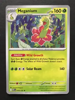 Meganium Playset 010/132 Mega Evolution Pokemon Cards RARE NON-HOLO Playable - Image 2