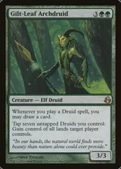 RUSH ENGLISH Archidruide de Feuilledor - Gilt-Leaf Archdruid MTG magic MOR - Image 1