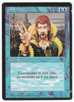 ►Magic-Style◄ MTG - Counterspell - French Revised FBB - Poor (water damaged) - Image 1