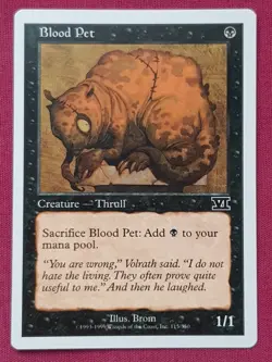 Magic The Gathering 6TH EDITION BLOOD PET black card MTG - Image 1