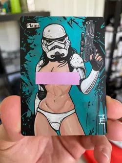 Magic MTG Altered Plains Stormtrooper Anime Girl by white_alters - Image 4