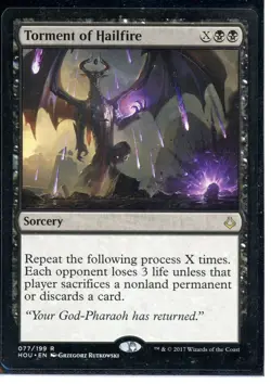 2017 Magic the Gathering Torment of Hailfire Sorcery Lightly Played - Image 1