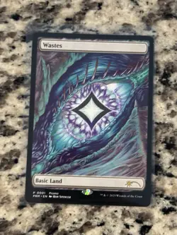 MTG Dragon's Eye *Wastes* Play Promo Land Tarkir Dragonstorm - Image 1