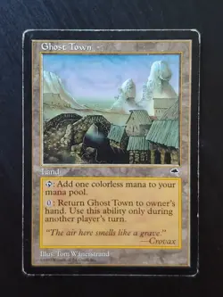 Magic The Gathering Tempest 1997 GHOST TOWN MTG Land Uncommon - Image 1