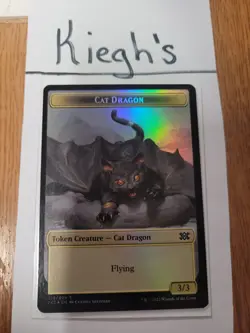 Mtg Cat Dragon / Treasure Token *Foil* - Image 1