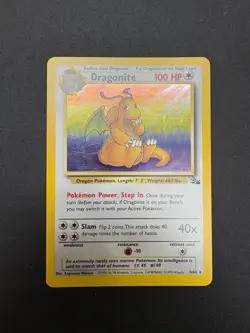 Pokemon TCG Dragonite Fossil Holo Unlimited Rare Card 4/62 LP Vintage - Image 1