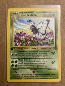 Pokemon TCG Butterfree Jungle 33/64 1st Edition Never Played Near Mint - Image 1