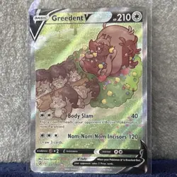 Holo Greedent V Alternate Full Art 257/264 Ultra Rare Fusion Strike Pokemon TCG - Image 1