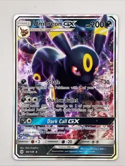 2017 Sun & Moon Pokemon TCG Umbreon GX (Full art) #80/149 Holo Ultra Rare LP !!! - Image 1