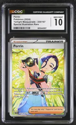 POKEMON CGC 10 Perrin 220/167 2024 Twilight Masquerade SIR *2007 - Image 1