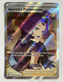 Acerola's Premonition TG24/TG30 Full Art Pokemon TCG Brilliant Stars Near Mint - Image 1