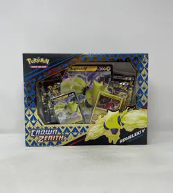 Pokemon TCG Sword & Shield Crown Zenith Regieleki V Collection Sealed Box - Image 1