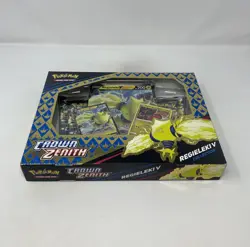 Pokemon TCG Sword & Shield Crown Zenith Regieleki V Collection Sealed Box - Image 5