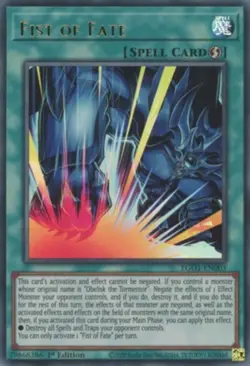 Fist of Fate - EGO1-EN003 - Ultra Rare - 1st Edition Near Mint Yugioh! Card - Image 1