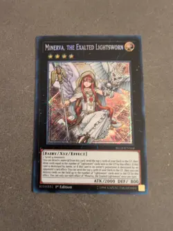* MINERVA, THE EXALTED LIGHTSWORN * 1ST EDITION SECRET RARE BLLR-EN044 YUGIOH! - Image 1