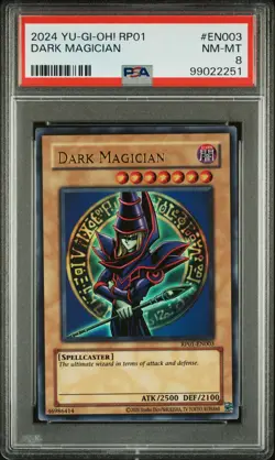 2024 YU-GI-OH! RP01-RETRO PACK #EN003 DARK MAGICIAN PSA 8 - Image 1