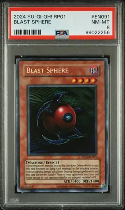 2024 YU-GI-OH! RP01-RETRO PACK #EN091 BLAST SPHERE PSA 8 - Image 1