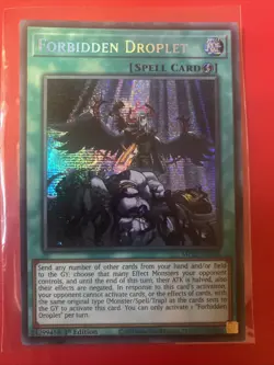 Yugioh Forbidden Droplet MP22-EN254 holo Secret Rare 1st Edition NM - Image 1
