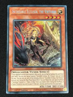 YUGIOH INCREDIBLE ECCLESIA, THE VIRTUOUS BODE-EN007 1ST SECRET (NM) - Image 1