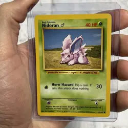 Pokemon TCG Base Set 055/102 Nidoran NM/MT Nintendo Vintage Vtg Pokemon Card TCG - Image 1
