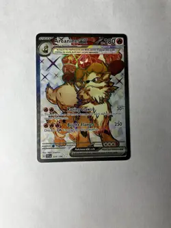 Pokemon Arcanine EX TCG Holo Ultra Rare Card 224/198 Scarlet & Violet Base Set - Image 1