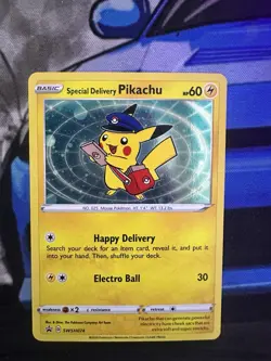 Special Delivery Pikachu SWSH074 SWSH: Sword & Shield Promo Card NM+ - Image 1