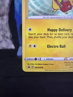 Special Delivery Pikachu SWSH074 SWSH: Sword & Shield Promo Card NM+ - Image 4