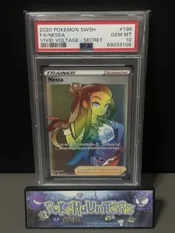 Pokemon Card Nessa 196/185 Trainer Vivid Voltage Secret Rare PSA 10 GEM MINT - Image 1