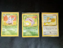 Pokemon 1st Edition French Base Set Card Lot (3) Vintage Pokemon TCG LP - Image 3