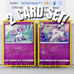 GALARIAN PONYTA & RAPIDASH EVOLUTIONS COLLECTION 2-CARD POKEMON SWSH Base Set - Image 1
