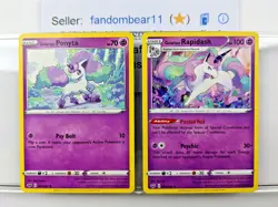 GALARIAN PONYTA & RAPIDASH EVOLUTIONS COLLECTION 2-CARD POKEMON SWSH Base Set - Image 5