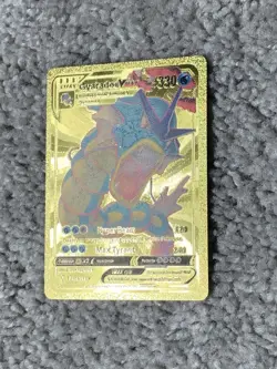 Pokemon Gyarados VMax HP330 Misprint Error Card OC Gold Foil Fan Art Card - Image 2