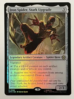 Iron Spider, Stark Upgrade Marvel's Spider-Man Foil MTG NM - Image 1