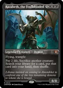 Razaketh, the Foulblooded- Commander Masters Etched MTG-NM - Image 1