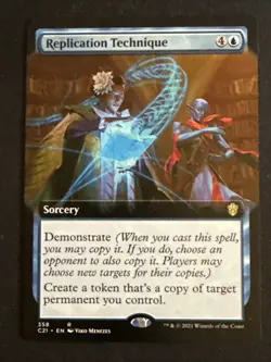 1x Replication Technique (358) Extended Art Commander 2021 LP MTG Magic x1 MKE - Image 1