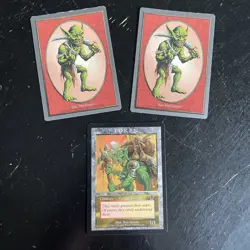 MTG Player Rewards Promo multicolor Apocalypse Goblin Soldier Token + 2 Unglued - Image 1