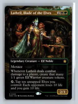 Lathril, Blade of the Elves (Borderless) - FDN #349 Rare - NM / Mint Single - Image 2