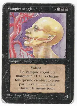 ►Magic-Style◄ MTG - Sengir Vampire - French Revised FBB - Poor - Image 1