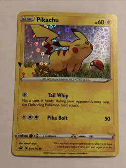 Pokemon TCG Pikachu SWSH Black Star Promo SWSH039 Holo Promo - Image 2