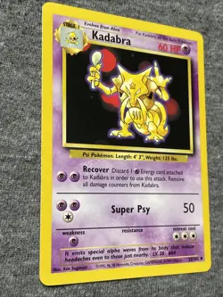 Vintage Kadabra 32/102 English Base Set Regular Unlimited Pokemon TCG Near Mint - Image 3