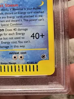 2002 POKEMON EXPEDITION #4 BLASTOISE HOLO PSA 7 VINTAGE E-READER 🔥🔥🔥 - Image 4