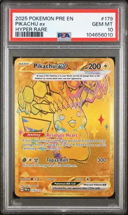 2024 POKEMON Prismatic Evolutions HYPER RARE PIKACHU Ex 179 #179/131 PSA 10 - Image 1