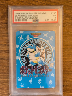1996 Pokemon Pocket Monsters Carddass PSA 1 Blastoise Trainer Vending Bandai 000 - Image 1