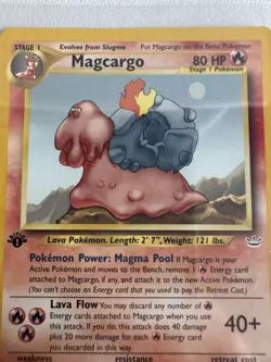 Magcargo 1st Edition Neo Revelation 33/64 WOTC Vintage Pokemon - Image 2