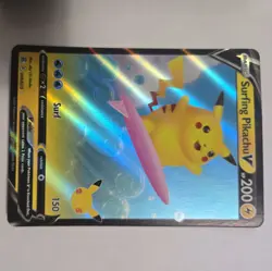 Pokemon Celebrations Surfing Pikachu V 008/025 Holo. Pack Fresh Ships ASAP! - Image 4