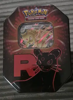Pokemon TCG Team Rocket Destined Rivals Tin - Persian - Image 1