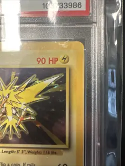 1999 POKEMON GAME SET UNLIMITED ZAPDOS-HOLO #16 PSA 8 RARE NM-MT - Image 3